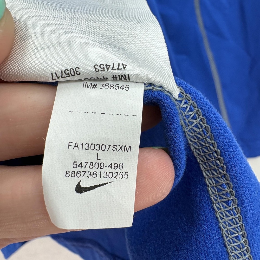 Nike Pro Combat Hyperwarm Shirt Mens Large Blue Dri-FIT Fitted Long Sleeve Gym - Picture 7 of 13
